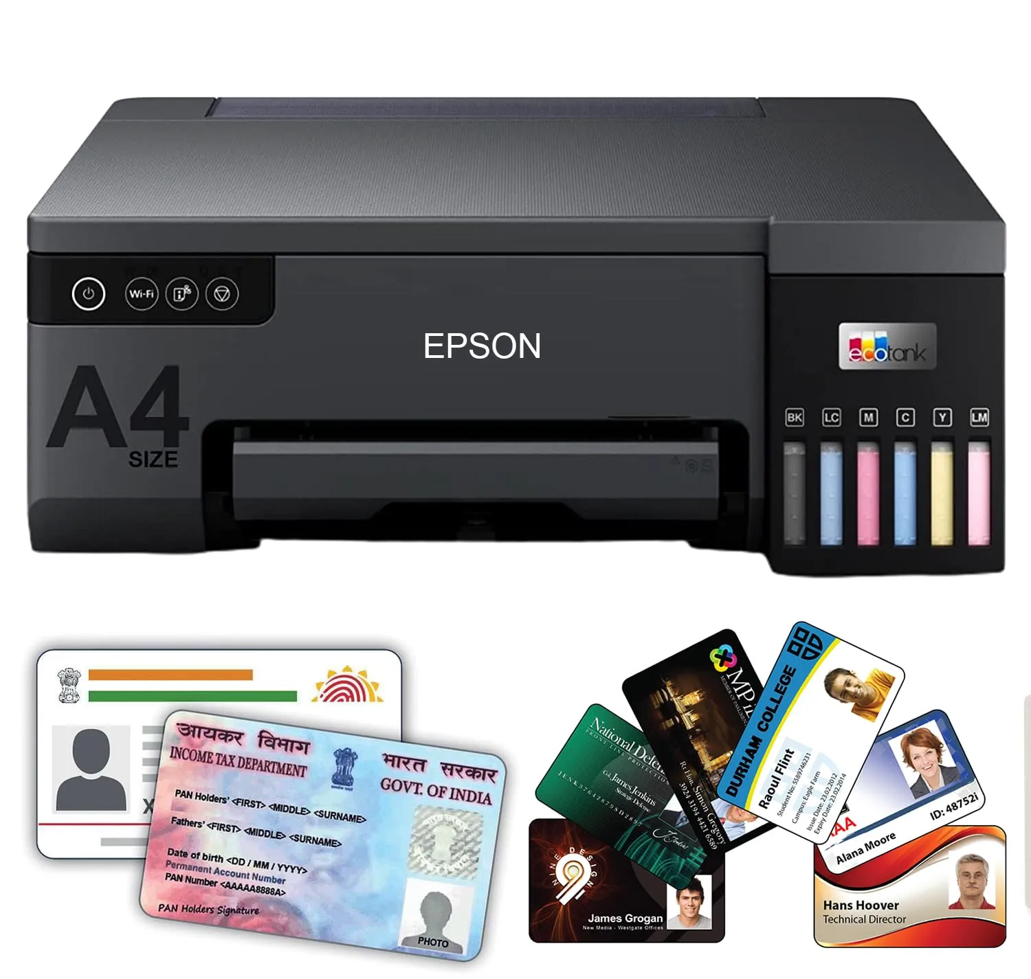 Epson Ink Tank Color Photo Printer L8050 A4 Single Function with WiFi (PVC CARD) 6 Color view 2